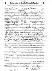 Civil War Pension papers of Aaron H. Gombert