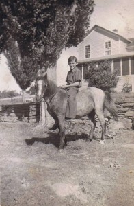 Dad riding a pony at the O'Mara farm in Laceyville, PA.